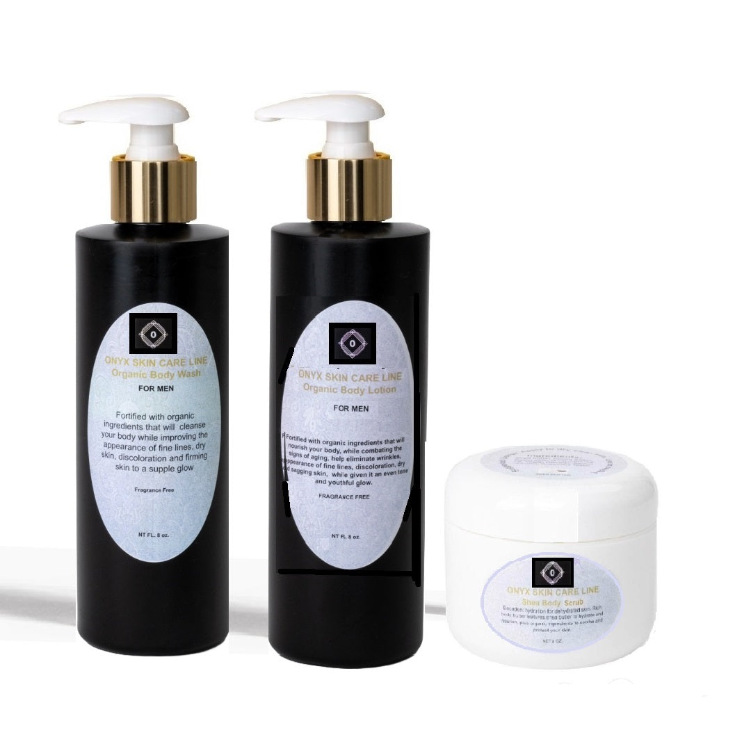 ORGANIC THREE STEP BODY CARE SYSTEM - Fragrance Free - For Men